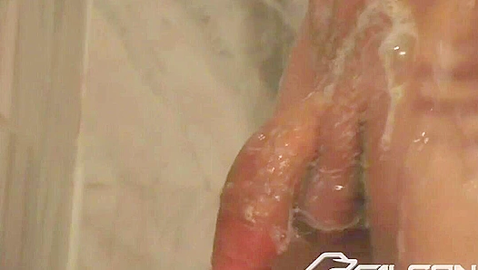 Josh Soaps Up and Strokes Off for a Steamy Solo Show - Falcon Studios