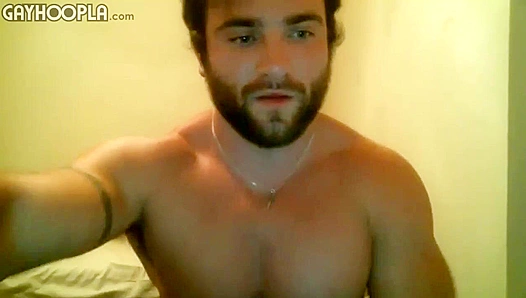 Bearded Bear Masturbates His Throbbing Cock Live on Webcam