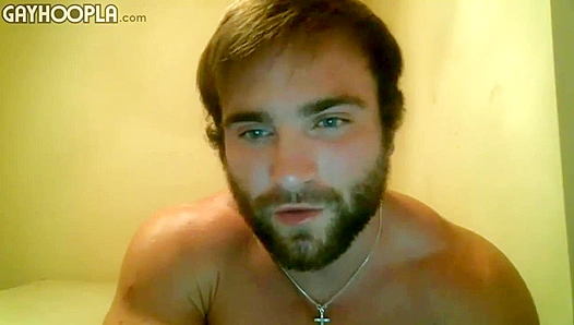Bearded Bear Masturbates His Throbbing Cock Live on Webcam