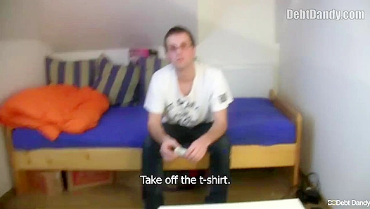 Broke Geek Gets Fucked On Camera for Cash - Debt Dandy