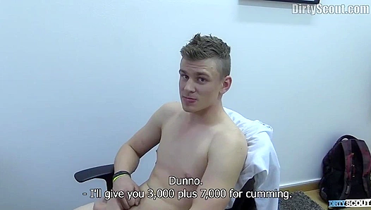 Flashy Stud Masturbates to Busty Pics -Dirty Scout Seduction