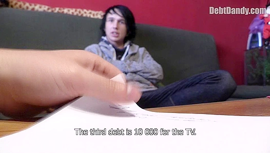 POV ~ Long-Haired Twink Owes a Blowjob, Gets Fucked Instead - Debt Dandy