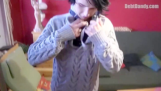 POV ~ Long-Haired Twink Owes a Blowjob, Gets Fucked Instead - Debt Dandy