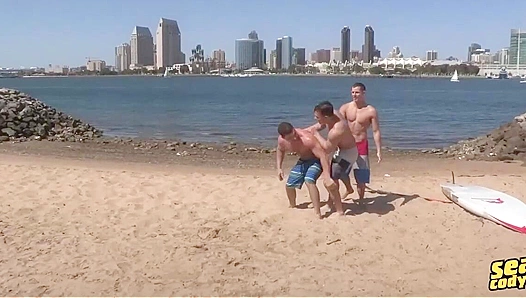 Jayden, Brodie, and Dean ~ Triple Trouble in a Hot Circle Jerk Threesome!