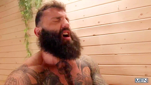 Sauna Seduction ~ Markus Kage Drills Ryan Bailey's Tight Hole