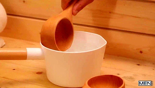 Sauna Seduction ~ Markus Kage Drills Ryan Bailey's Tight Hole