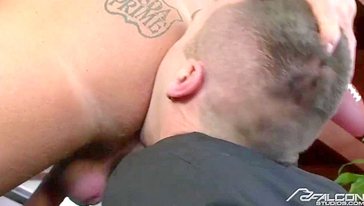 Matthew Ford Pounds Andre Barclay Hard in the Office - Falcon Studios