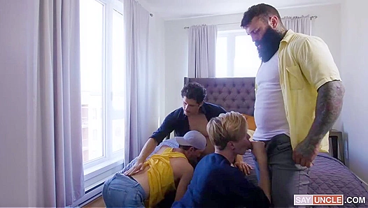 Twinks Swap Dicks ~ Foursome Fun with Rocky, Edward, Markus, and Jordan Lake