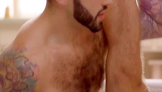 Lucas Leon and Drew Valentino Eagerly Enjoy Prone Boning