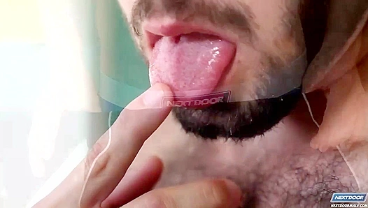 Thirsty Neighbor ~ Josh Long's Hairy Cock Craves Attention