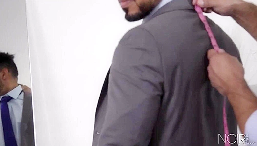 Tailor's Big Dick Gets a Hot Office Fuck - Noir Male