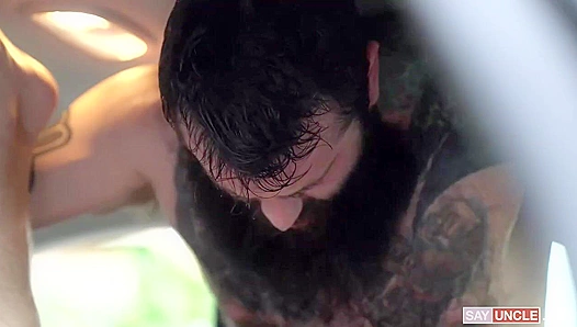 Markus Kage and Brent North Heat Up the Backseat in a Wild Bang Session