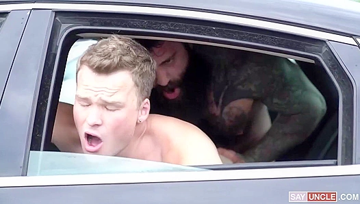 Markus Kage and Brent North Heat Up the Backseat in a Wild Bang Session