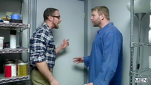 Colby Jansen & Brendan Phillips ~ Hard Dick Action in the School Backroom