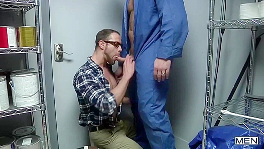 Colby Jansen & Brendan Phillips ~ Hard Dick Action in the School Backroom