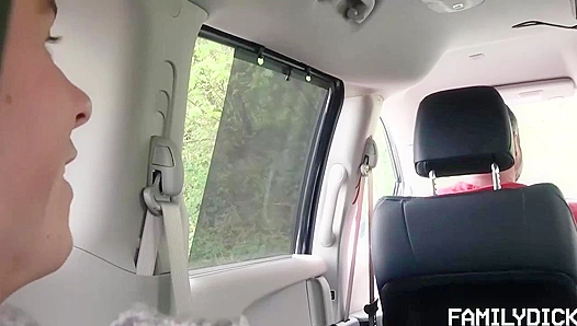 Stepdad Takes Him Hard in the Car ~ Britain Westbury & Bishop Angus