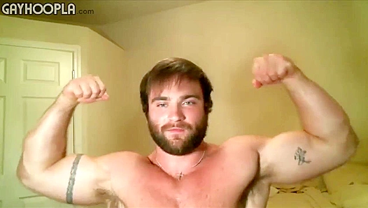 Bearded Bear James Flexes His Muscular Booty