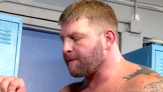 Hot Locker Room Fuck ~ Mature Men Over 30 - Devin Adams & Colby Jansen