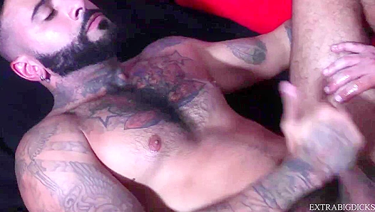 Hairy Anal Heat ~ Rikk York & Riley Mitchell Go Wild with Extra Big Dicks