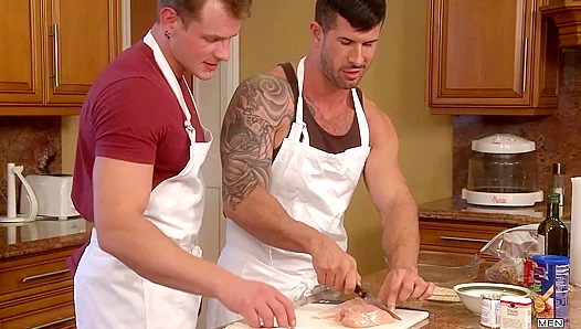 Str8 to Gay ~ Adam Killian Rides Trent Diesel Hot in the Kitchen