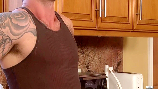 Str8 to Gay ~ Adam Killian Rides Trent Diesel Hot in the Kitchen