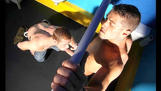 Kinky Gloryhole Fun ~ Cody Cummings &Connor Maguire Heat Up the Stall