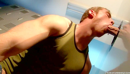 Kinky Gloryhole Fun ~ Cody Cummings &Connor Maguire Heat Up the Stall