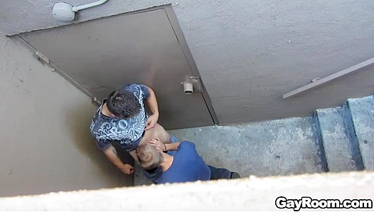 Secret Stairwell Suck ~ Blowjob with Max Carter