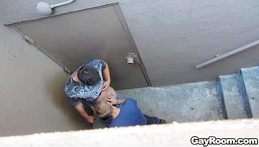 Secret Stairwell Suck ~ Blowjob with Max Carter