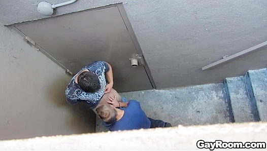 Secret Stairwell Suck ~ Blowjob with Max Carter