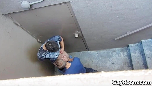 Secret Stairwell Suck ~ Blowjob with Max Carter