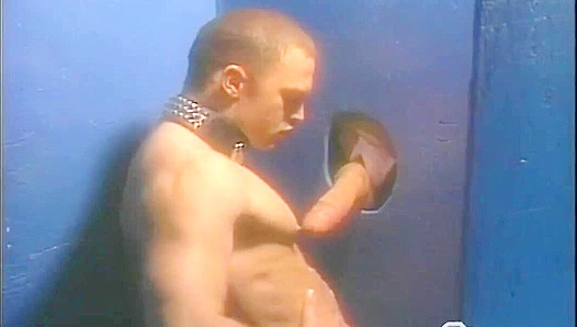 Leashed Hottie Dean Spencer Strokes That Stiff Cock - Falcon Studios