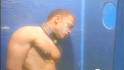 Leashed Hottie Dean Spencer Strokes That Stiff Cock - Falcon Studios