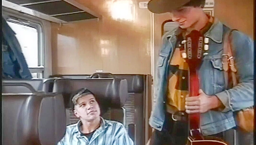 Daniel Valent and Leo Husek ~ Stealth Blowjob on the Train - Falcon Studios