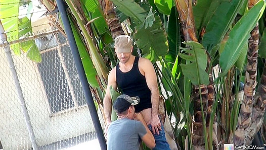 Tristan Mathews Nails Public Oral at Gayroom