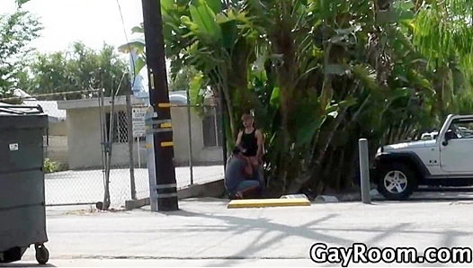 Tristan Mathews Nails Public Oral at Gayroom