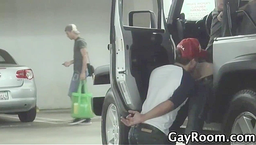 Sneaky Car Blowjob ~ Horny Bryce Star Takes Control - Gay XXX