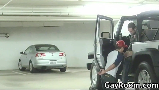 Sneaky Car Blowjob ~ Horny Bryce Star Takes Control - Gay XXX