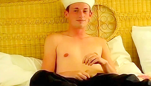 Sailor Boy Smiles and Strokes ~ A Sexy Masturbation Scene
