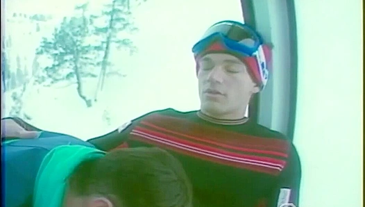 Hot Chairlift Blowjob ~ Horny Johnny Hanson & Jeff Michaels - Falcon Studios