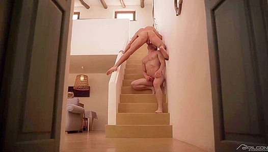 Sean Weiss Pounds Craig Marks Wildly on Stairs & Couch - Falcon Studios